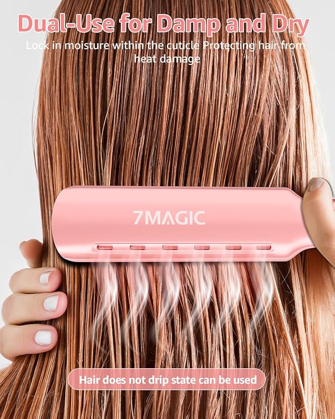 Temp, MCH Fast Straightening Iron, Hair Iron with Dual Voltage, Pink