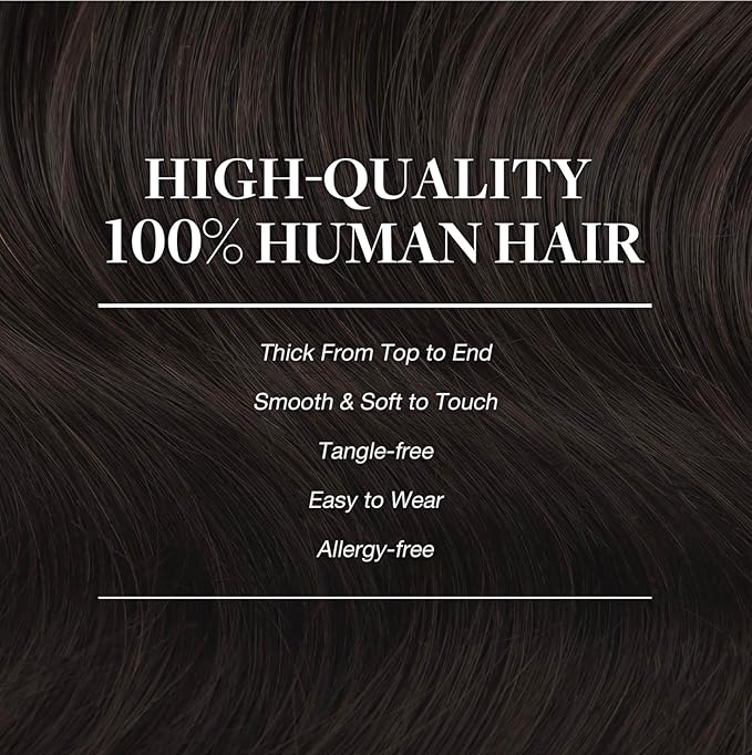 GOO GOO Clip in Hair Extensions Real Human Hair, Remy Human Hair Extensions Clip ins for Women, Natural Human Hair, 20inch 160g 7Pcs, #2A Light Brown