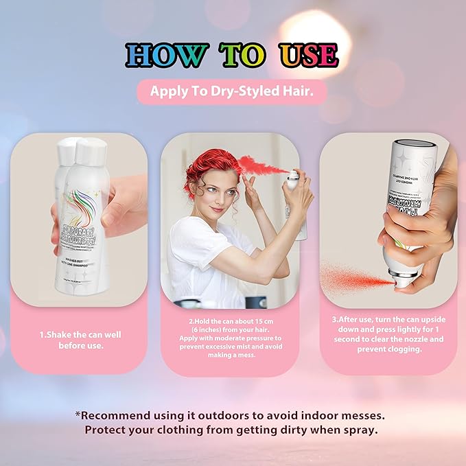 Temporary Hair Color Spray | 150ml Instant Hair Spray for Adults & Kids | Washable & Non-Sticky, Gentle Formula, Red | Halloween, Cosplay, Costume Party, Festivals