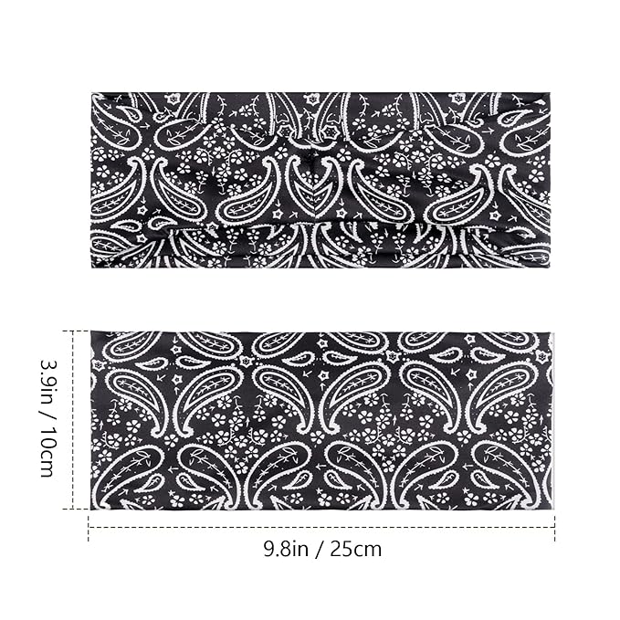 DRESHOW Yoga Sports Headbands for Women Elastic Non-Slip Headbands Workout Running Hair Bands 6 Pack