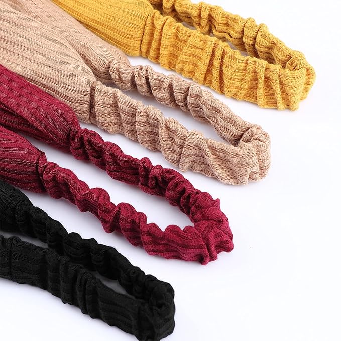 Elastic Knotted Headbands for Women Cloth Head Hair Bands for Women's Hair Non Slip Boho Wrap Twisted Hair Accessories