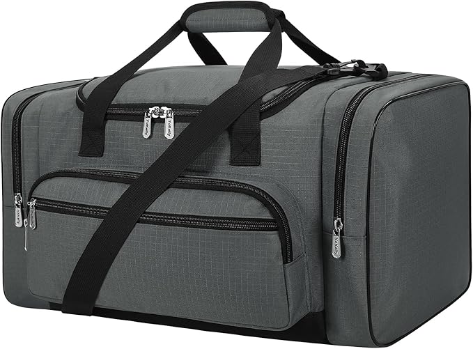 Gym Bag 22 inch Sport Duffle Bag for Men - 55L Weekender Duffel Bag for Travel 22“×12”×13“ - Dark Grey