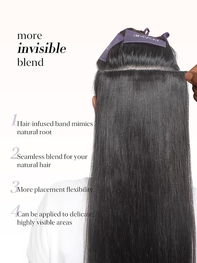 LUVME 0.59mm Zero Trace Invisible Clip in Hair Extensions, Yaki Straight 2 Pack 6 Pcs 100g 24 Inch, 100% Real Human Hair Clip Ins, Lightweight Invisible Volume for Daily Wear, Work & Parties