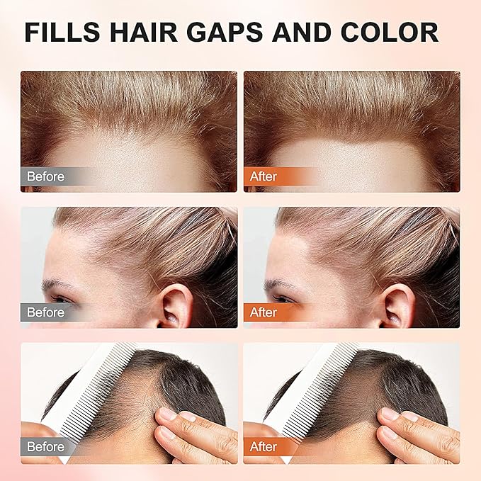 Root Touch Up Color Powder for Women's Gray and Thinning Hair, Men's Beard Line and Bald Spots - Instantly Covers Hairline Shadows (Red Brown)
