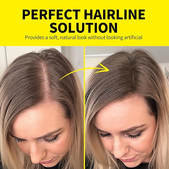 Sevich Hairline Powder - Root Touch Up Instantly Hair Color for Thinning Gray Coverage - Bald Spot Concealing Hair Powder for Women & Men - 48Hour Waterproof & Sweatproof - Black