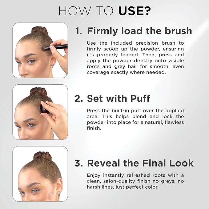 THICK FIBER Root Touch Up Powder with Brush – Covers Grey Roots, Thinning Hair & Bald Spots – Sweat & Water Resistant for Men & Women (Auburn, 0.35 Ounce (Pack of 1))
