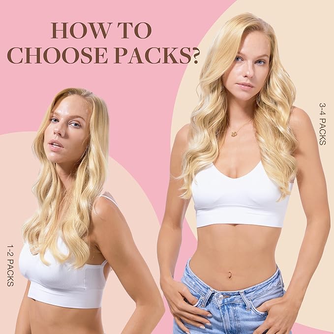 GOO GOO Tape in Hair Extensions Human Hair, O18G/22G Ombre Beige Blonde with Ash Highlights, 24inch 50g 20pcs, Skin Weft Seamless Invisible, Silky Straight with Thick Ends, Remy Human Hair