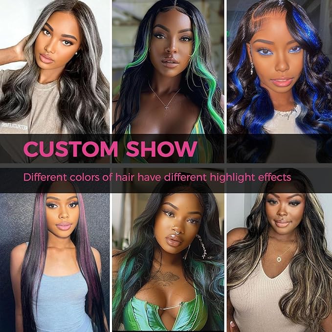 Lashey Seamless Clip in Hair Extensions Human Hair 4pcs 37g Green 16 Inch Straight Hair Extensions Clip ins with PU Soft Invisi Edge