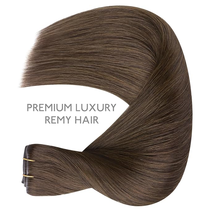 WENNALIFE Invisi Edge Clip in Hair Extensions Real Human Hair, 12 Inch 80g 7pcs Light Ash Brown Invisible PU Skin Weft Straight Extensiones De Cabello Hmano Clip Ins