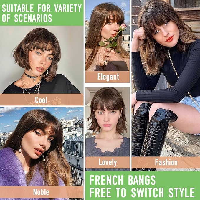 Bangs Hair Clip in Bangs 360°3D Cover Hair Topper Synthetic HairPieces for Women Ash blonde mix Bleach Blonde Wispy Fake Bangs Toppers for Daily Wear