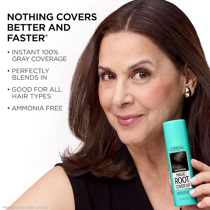 L'Oreal Paris Magic Root Cover Up Spray For Blondes with Dark Roots, Color Concealer, Ammonia and Peroxide Free, Light Blonde, 2 fl. oz.