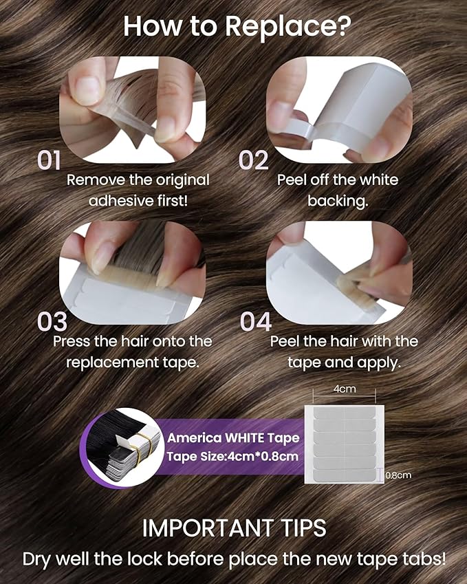 LaaVoo Tape in Hair Extensions Human Hair Balayage Dark Brown to Light Brown Hair Extensions Tape in Real Human Hair Tape on Hair Extension for Women 20 inch 100g 40pcs