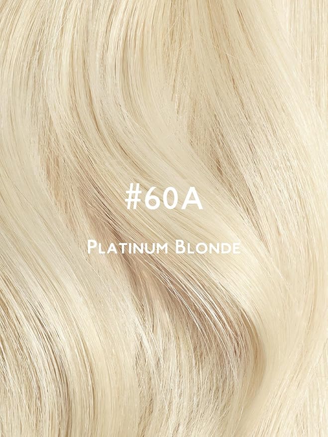 WENNALIFE Genius Seamless Clip in Hair Extensions Real Human 16 inch 120g 7Pcs Platinum Blonde Hair Extensions Clip Ins Luxury Remy De Cabello Humano Straight Invisible Fuller Reusable
