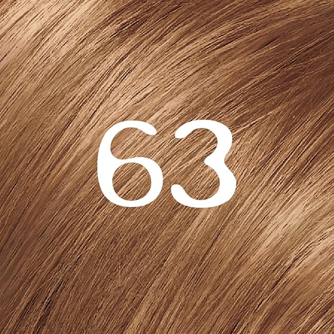 L'Oreal Paris Feria Multi-Faceted Shimmering Permanent Hair Color, 63 Sparkling Amber, Hair Dye Kit, Pack of 2