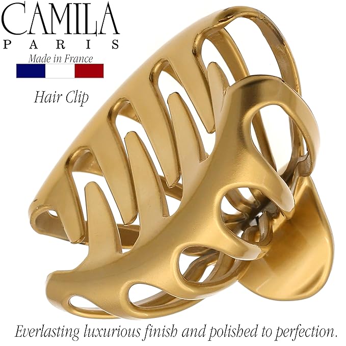 Camila Paris CP3052-CP3051 French Octopus Hair Clip for Women for Thick Volume Hair, Girls Hair Claw Clips Jaw Fashion Durable Styling Hair Accessories for Women, Strong Hold Grip, Made in France