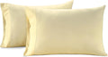 Lane Linen 100% Organic Cotton King Size Pillow Cases Set of 2 (20''x36'') Pure Organic Cotton Pillowcases Light Yellow