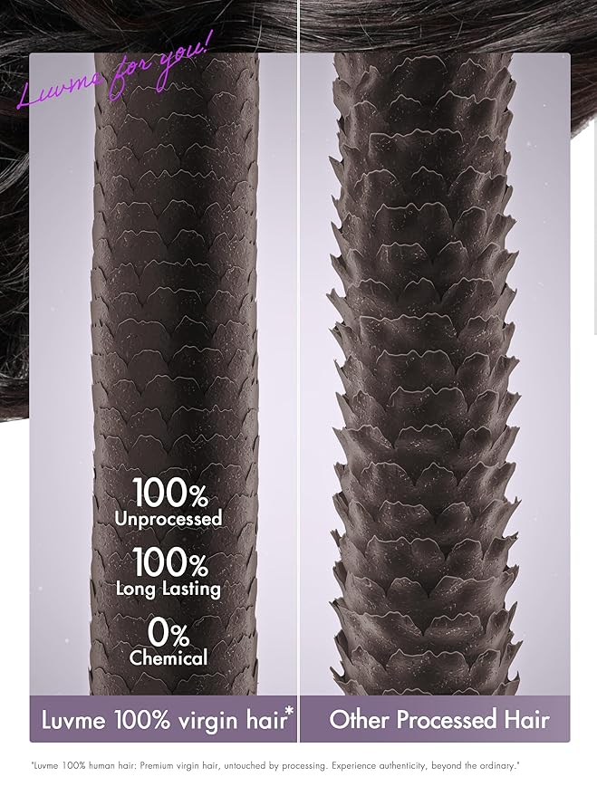 LUVME HAIR 12 Inch Light Yaki Loose Wave Wig Gorgeous Human Hair, Undetectable HD Lace Glueless Bob Wigs Human Hair Pre Plucked, Pre Cut Lace Wig Short Natural Black Wig