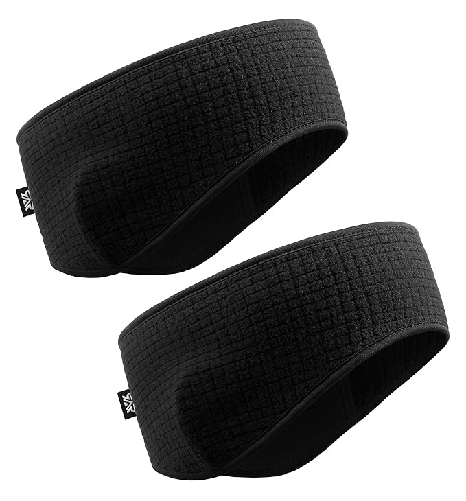 SUNMECI Lightweight Soft Fleece Headband - Breathable Ear Muffs for Men Women in Winter Running Cycling Ski Comfortable Warm for Clod Weather Sports