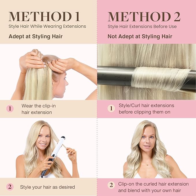 GOO GOO Clip in Hair Extensions Real Human Hair, Remy Human Hair Extensions Clip ins for Women, Natural Human Hair, 22inch 110g 7Pcs, 17A/60A Ash Blonde Highlighted Platinum Blonde