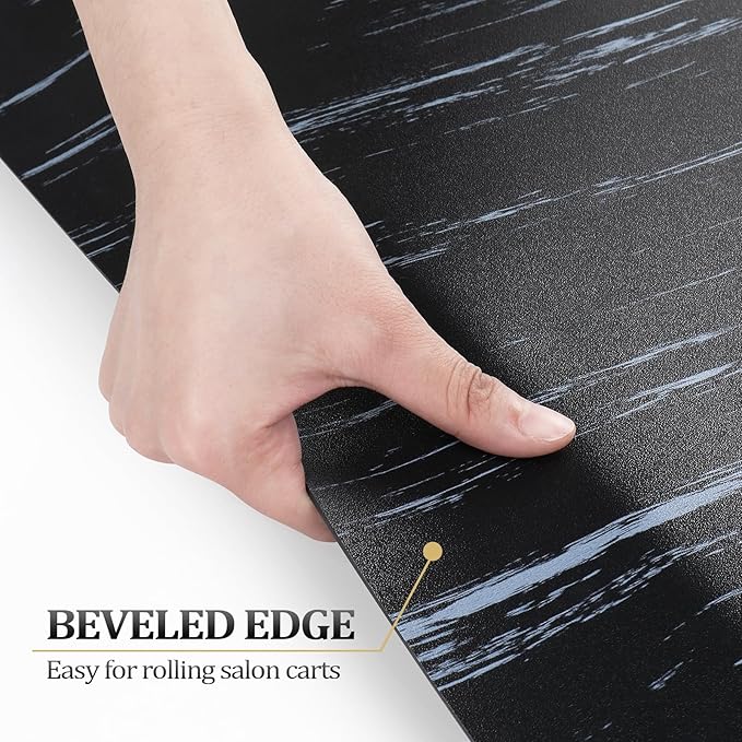 4 ft. x 5 ft. Salon Mat Anti Fatigue for Hairstylist Standing, Thick Barber Floor Mats Under Salon Chair, Hair Mat Hairdressing Barbershop Beuaty Spa Equipment