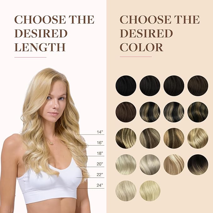 GOO GOO Clip in Hair Extensions Real Human Hair, Remy Human Hair Extensions Clip ins for Women, Natural Human Hair, 20inch 150g 7Pcs, 16/22 Light Blonde Highlighted Golden Blonde