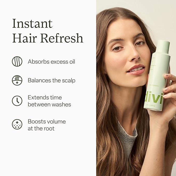 Divi Dry Shampoo Spray for Women - Formulated to Absorb Oil, Balance the Scalp and Extend Time Between Washes - Free of Benzene, Butane, Propane and Talc, 5.3oz (3 Pack)