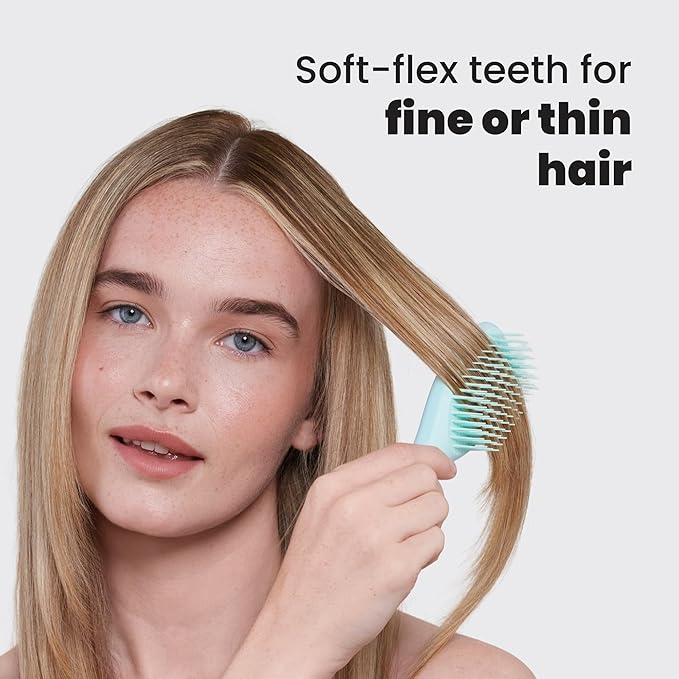 Tangle Teezer Fine & Fragile Ultimate Detangler Brush, Detangles & Reduces Breakage, Travel-Size Mini Hair Brush, Mint