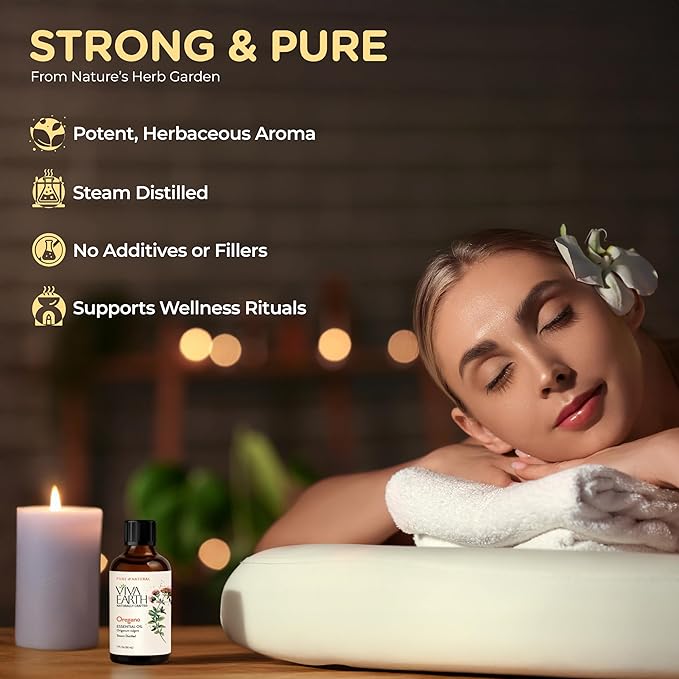 Oregano Essential Oil – Pure and Natural Steam-Distilled Oregano Aroma for Diffusers, Aromatherapy, Hair & Skin DIY Blends, Soap and Candle Crafting – with Dropper, 1 Fl.Oz