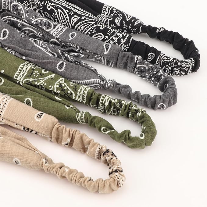 Elastic Knotted Headbands for Women Cloth Head Hair Bands for Women's Hair Non Slip Boho Wrap Twisted Hair Accessories