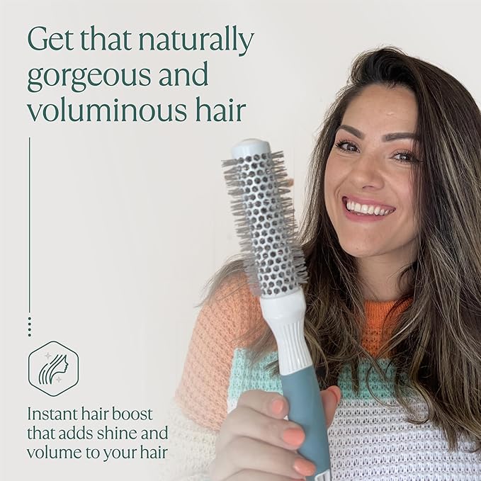 Small Round Brush for Precise Styling and Manageable Blowouts (0.75 inch) - Salon-Quality Tool for Wet or Dry Hair (Not Electrical)