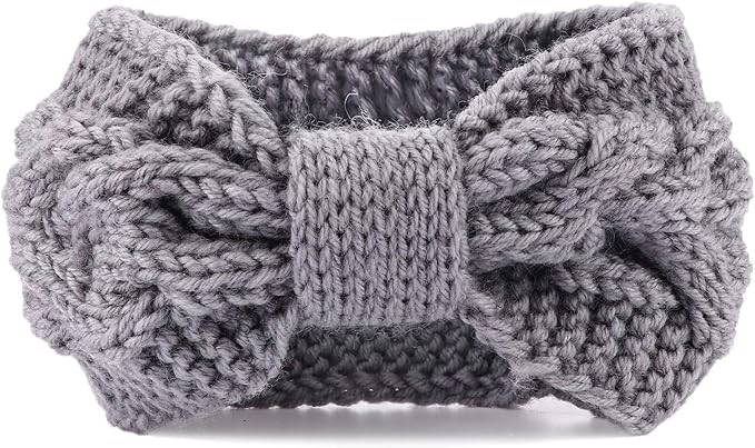 DRESHOW Knit Crochet Headband for Women Ear Warmer Soft Turban Stretch Warmer Headbands Winter Fashion Head Wrap