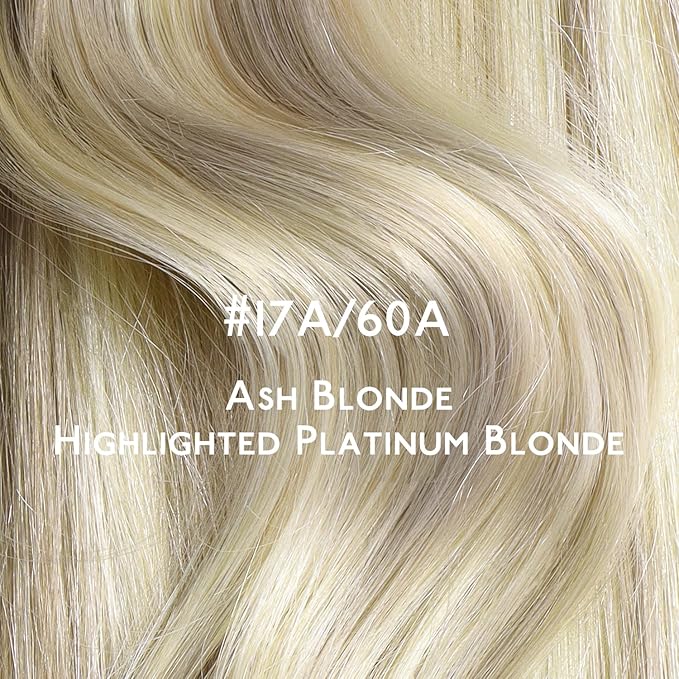 WENNALIFE Invisi Edge Tape in Hair Extensions Human Hair, 24 Inch 50g 20pcs Ash Blonde Highlighted Platinum Blonde Invisible Luxury Remy Hair Extensions Natural Seamless Injected Tape Ins Straight