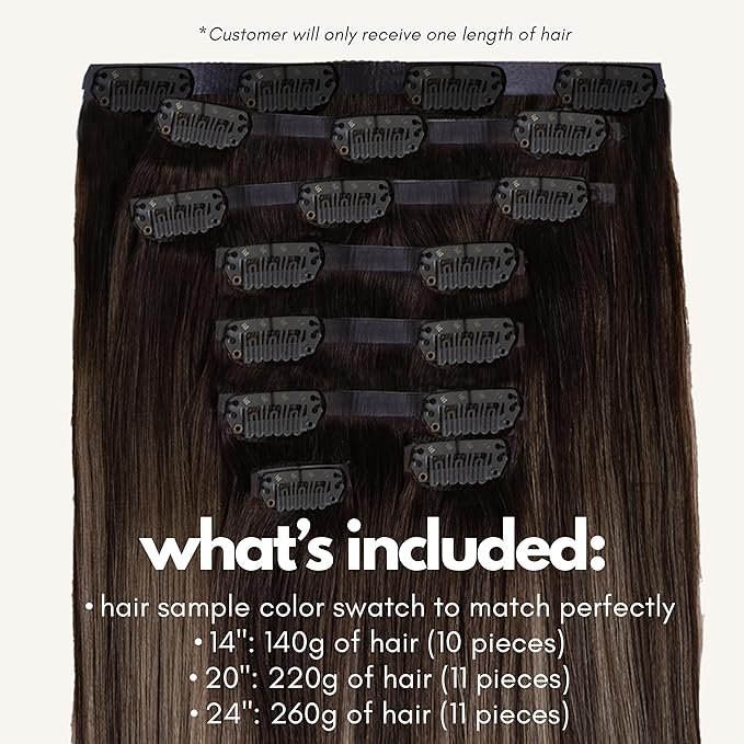 Irresistible Me Real Human Hair Extensions Clip Ins – 100% Human Hair Clip In Extensions for Length & Volume – Invisible Extension – Heat Resistant & Dyeable – Ash Brown Balayage, 24 Inches