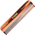 Kent FOT Tortoise Fine Tooth Handmade Pocket Comb for Men, Women and Kids, Hair Comb Straightener for Everyday Grooming and Styling, Beard and Mustache, Saw Cut and Hand Polished, Made in England
