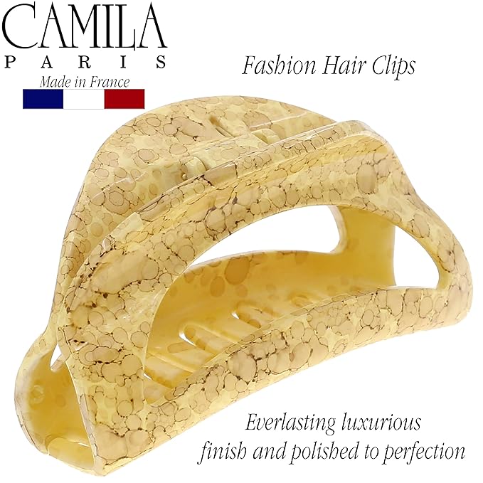 Camila Paris CP3192 French Hair Clip for Women Thick Hair for Long Curly Wavy Hair, Girls Hair Claw Clips Jaw, Durable Styling Big Claw Clip for Thick Hair, Strong Hold No Slip Grip, Made in France