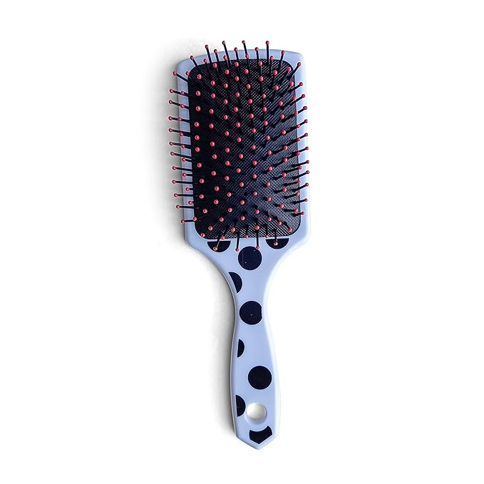 The Cheetah Pro Detangler Brush by BeaverStrong, Large Size TPR Hair Brush with Air Cushion, Nylon Ball Tips and Easy Grip (White)
