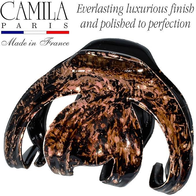 Camila Paris CP3866 French Octopus Hair Clip for Women Thick Hair and Long Curly Wavy Hair, Girls Hair Claw Clips, Styling Claw Clip for Thick Hair, Strong Hold No Slip Grip, Made in France