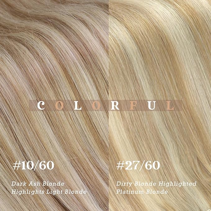 Ve Sunny Blonde Clip in Hair Extensions Human Hair Clip in Extensions Highlight Caramel Blonde with Platinum Blonde Real Hair Extensions Clip in Human Hair Any Occasion 120g 24 Inch