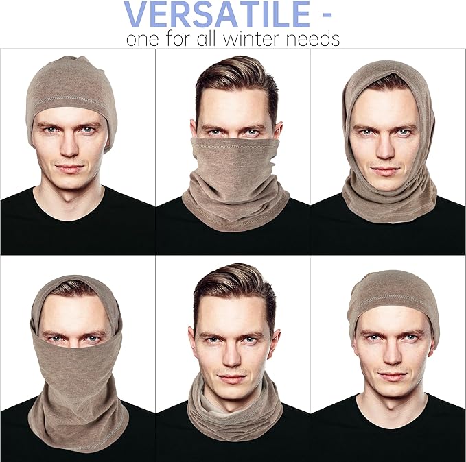 Winter Neck Gaiter Warmer, Soft Fleece Face Mask Scarf for Cold Weather Skiing Cycling Outdoor Sports