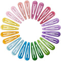 24 PCS 2.36 In Metal Snap Hair Barrettes For Women Water Drop Shape Hair Clips For Thick Thin Fine Hair,Bright Multiple Colors