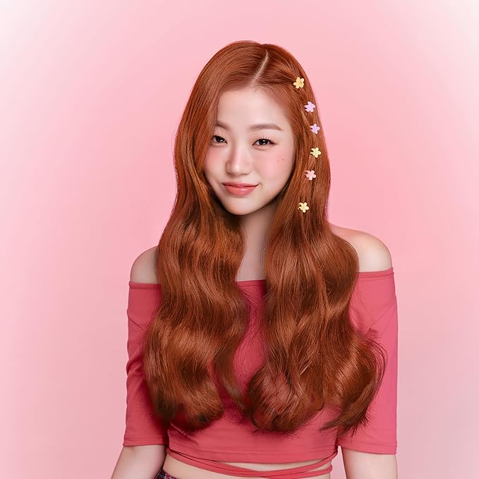 eZn Pudding Hair Dye Ammonia Free Semi-Permanent Self Hair Dye DIY Kit included contain Keratin Made in Korea Beauty (Coral Orange)