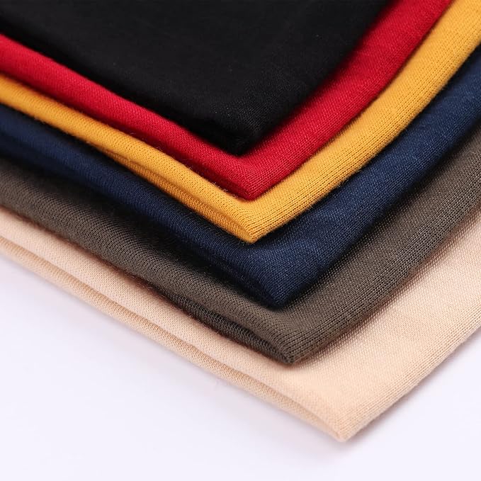 DRESHOW 6 PCS Adjustable Headbands for Women Knotted Headbands Elastic Non-Slip Fashion Hair Bands for Workout Sports Running Yoga