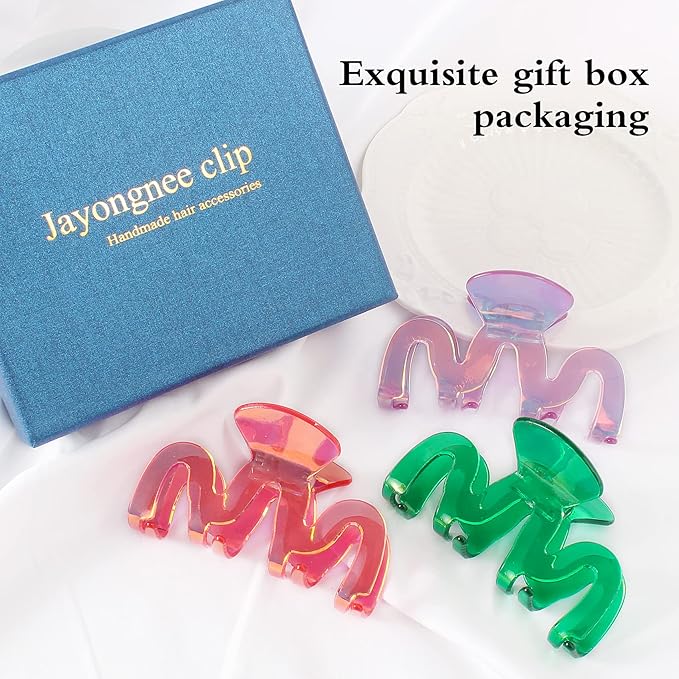 Jayongnee Large Claw Clips - 5Pcs for Thick and Thin Hair
