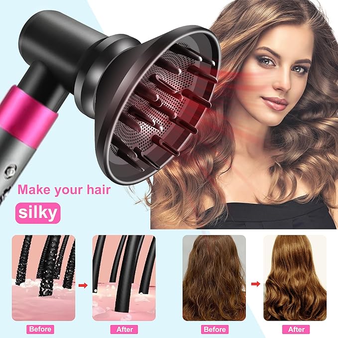 Diffuser and Adaptor for Dyson Airwrap Styler, Hair Dryer Diffuser Attachment Compatible with Airwrap Styler Converting to Hair Dryer