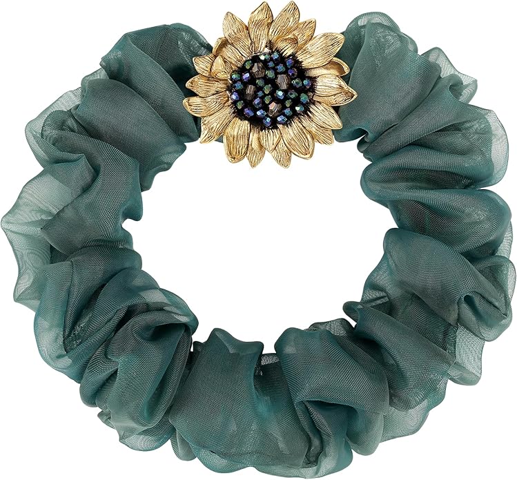 Sunflower Brooch pin with hand beading, She's Free Style Just For You Flower Oil Dropping Brooches for women, Metal Plating Process Safety pins with Nail Bead Crystal