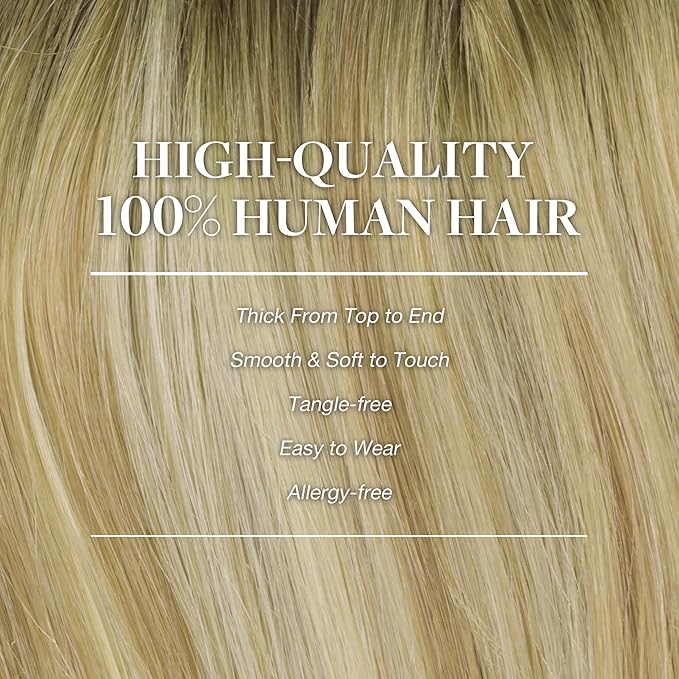 GOO GOO Clip in Hair Extensions Real Human Hair, Remy Human Hair Extensions Clip ins for Women, Natural Human Hair, 16inch 120g 7Pcs, 5A/90/16F Bahamian Balayage