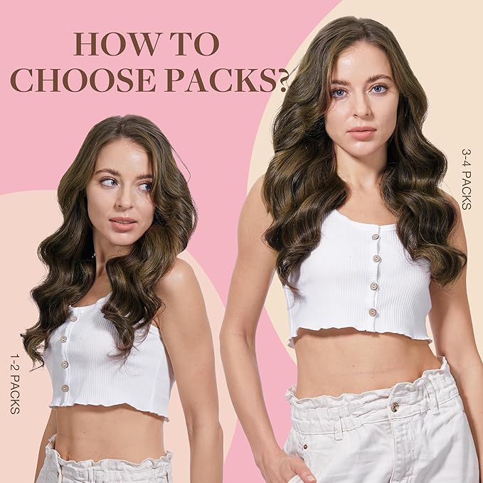 GOO GOO Tape in Hair Extensions Human Hair, 2/6/2 Balayage Dark Brown to Chestnut Brown, 18inch 50g 20pcs, Skin Weft Seamless Invisible, Silky Straight with Thick Ends, Remy Human Hair