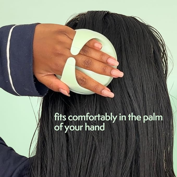 Nature Spell Scalp Massager & Scrubber, Soft Silicone Bristles, Oil Applicator & Exfoliator for Wet and Dry Hair