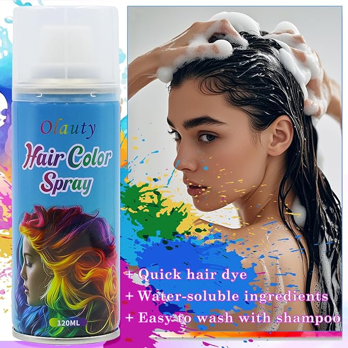 Pink Temporary Hair Color Spray for Kids Women, One-Day Temporary Hair Dye Spray Washable Hair Color Wax Non-Sticky For Cosplay DIY, Party, Christmas, Halloween, Crazy Hair Day (Pink)
