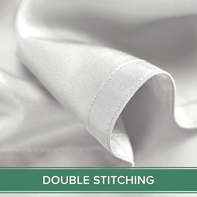 King Pillowcases by Pure Bamboo - Genuine 100% Organic Viscose Derived from Bamboo, Luxuriously Soft & Cooling, Double Stitching, Envelope Closure (2 King Pillowcases, White)